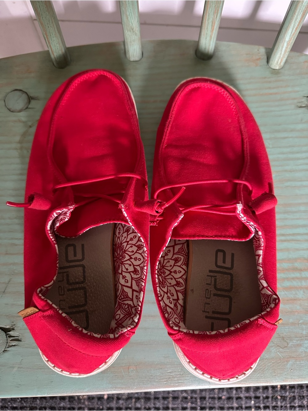 Hey Dude Wendy Red Slip-on Shoes